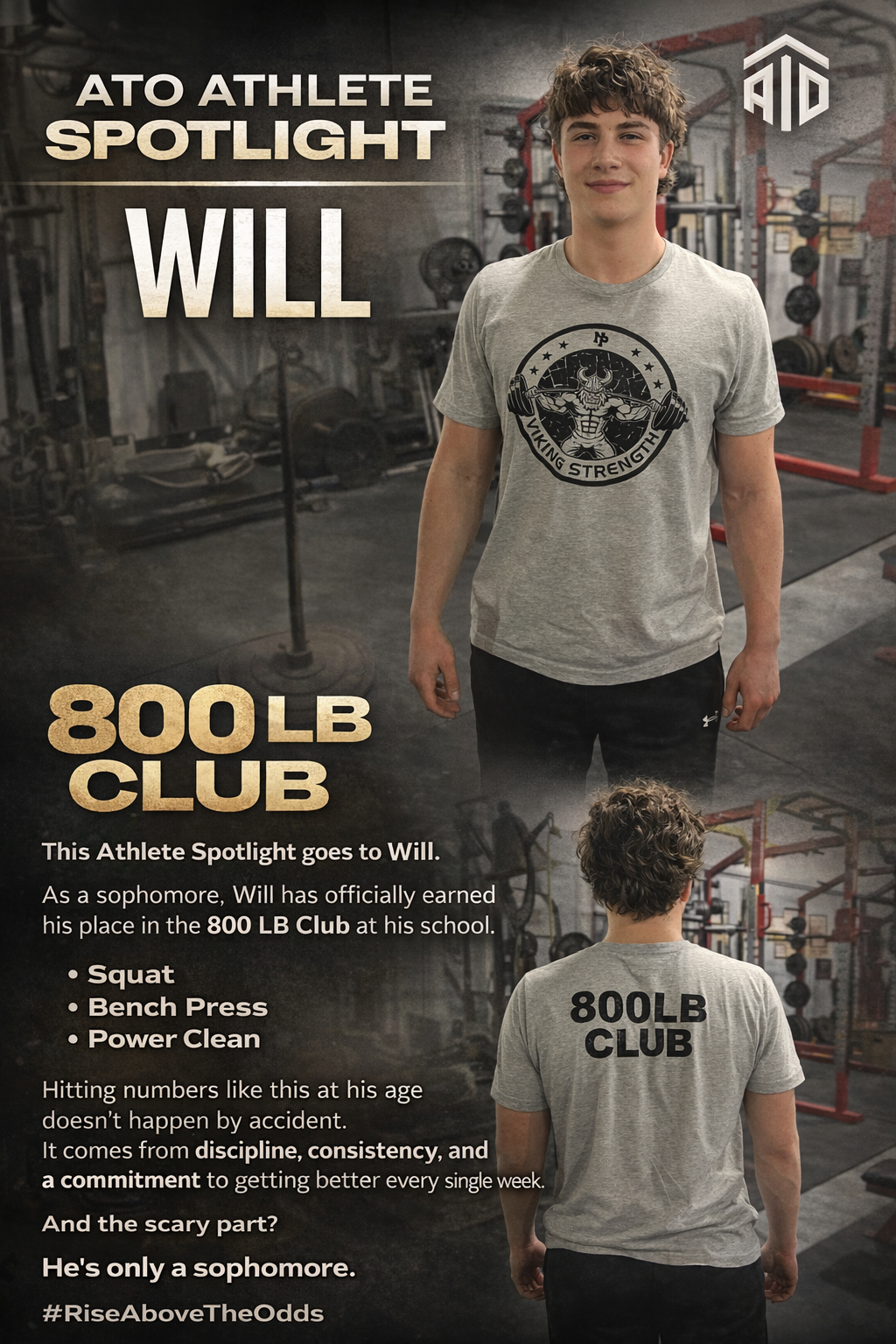 Athlete spotlight — Will, 800lb Club